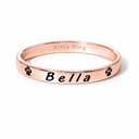 Custom Cat Name Ring - Engraved Memorial Band