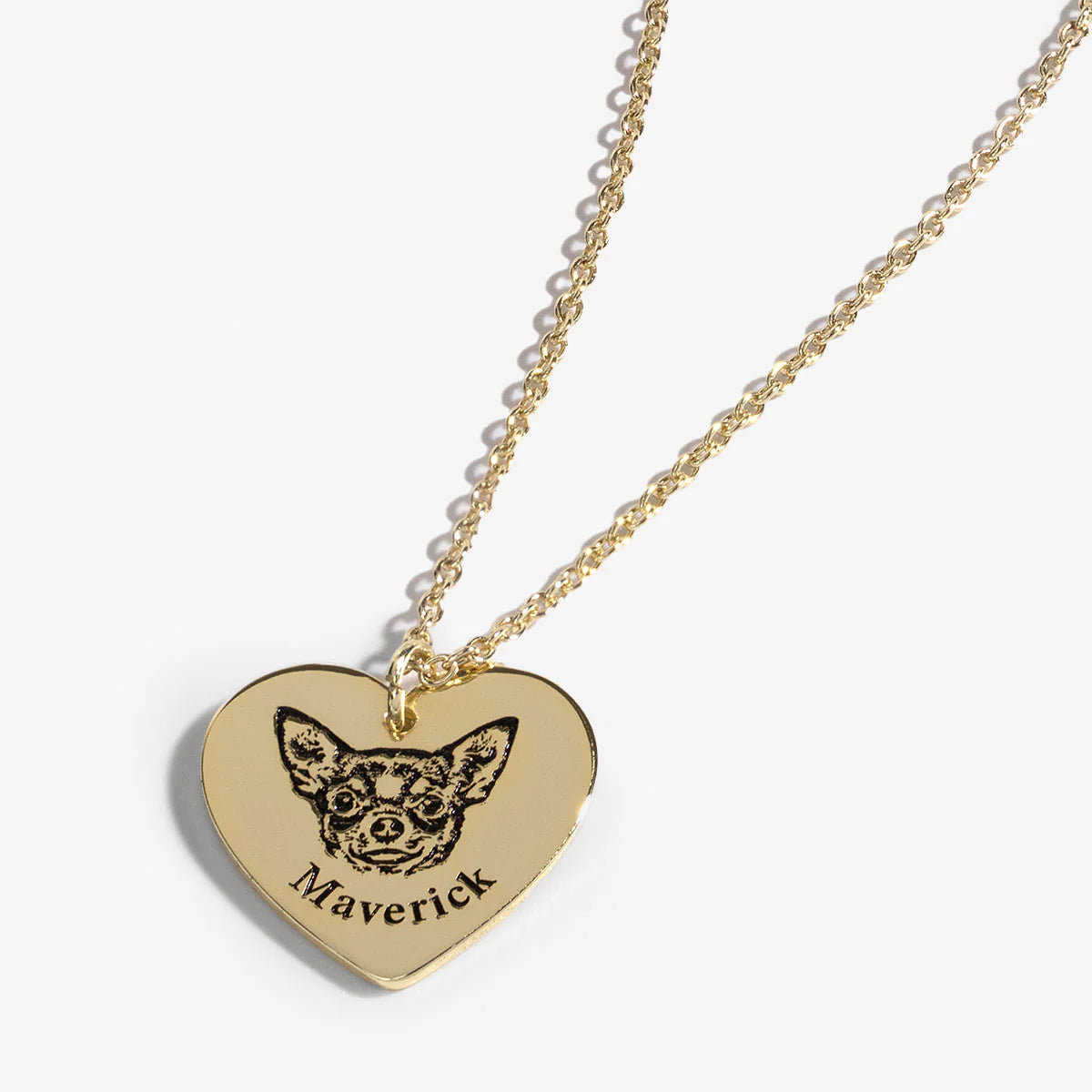 Personalized Pet Face Heart Necklace – Custom Cat Jewelry