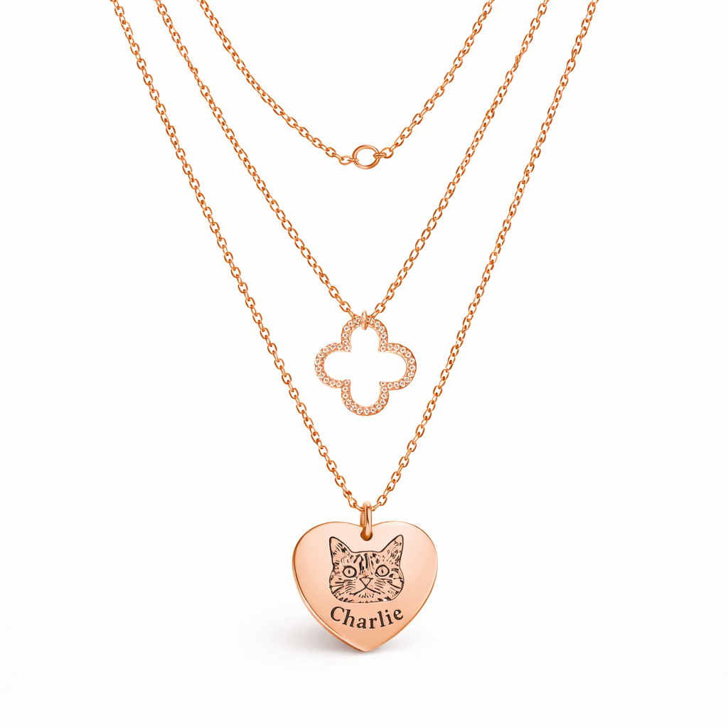 Custom Cat Photo Necklace