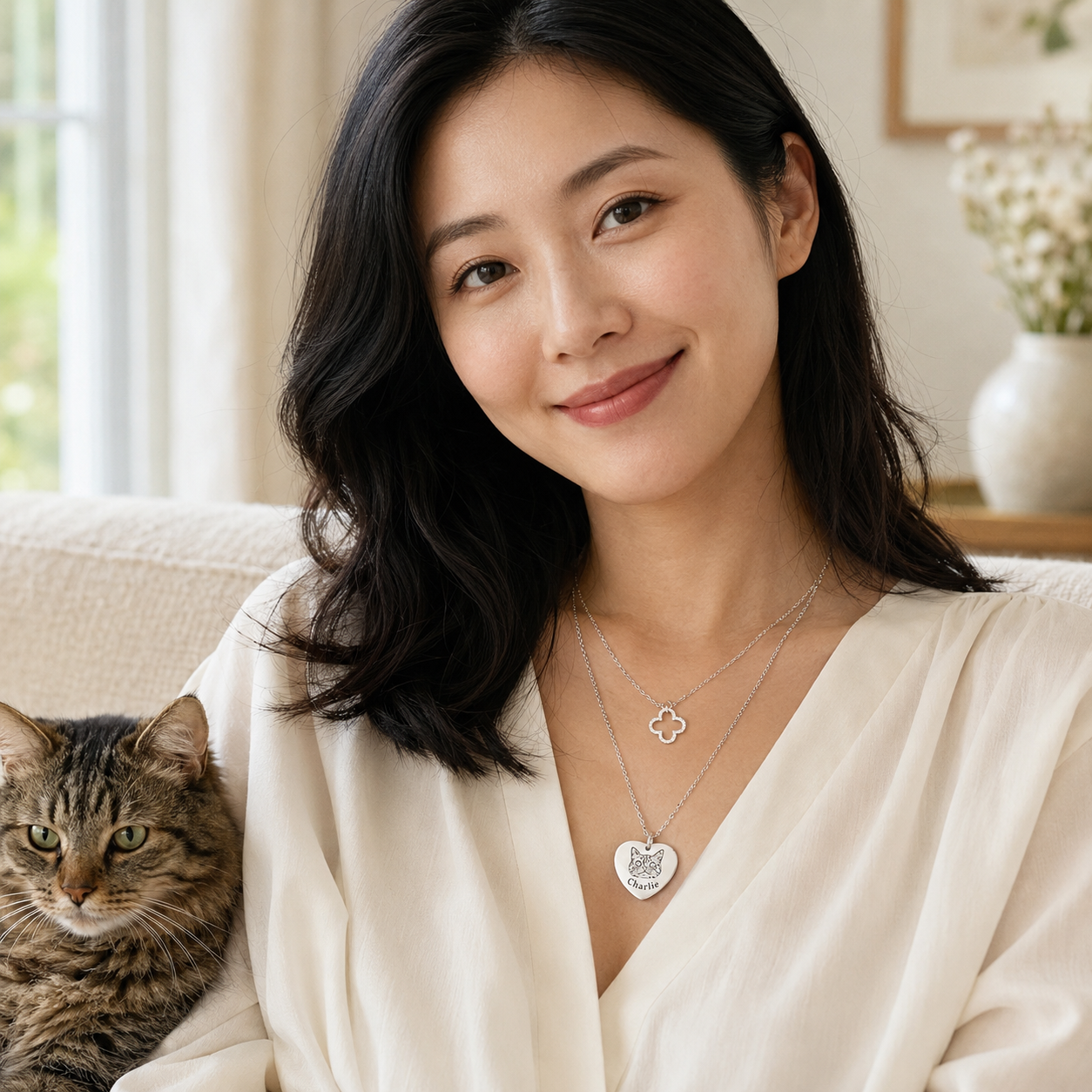 Cat Photo Heart Bracelet - Furever in Your Heart