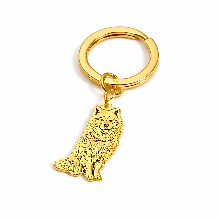 Custom Cat Portrait Keychain - Memorial Keepsake
