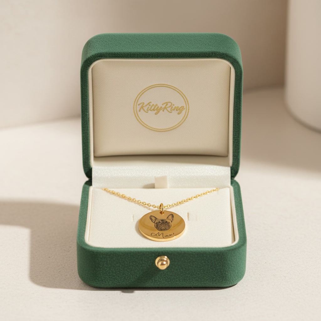 Personalized Kitty Face Necklace – Custom Cat Jewelry