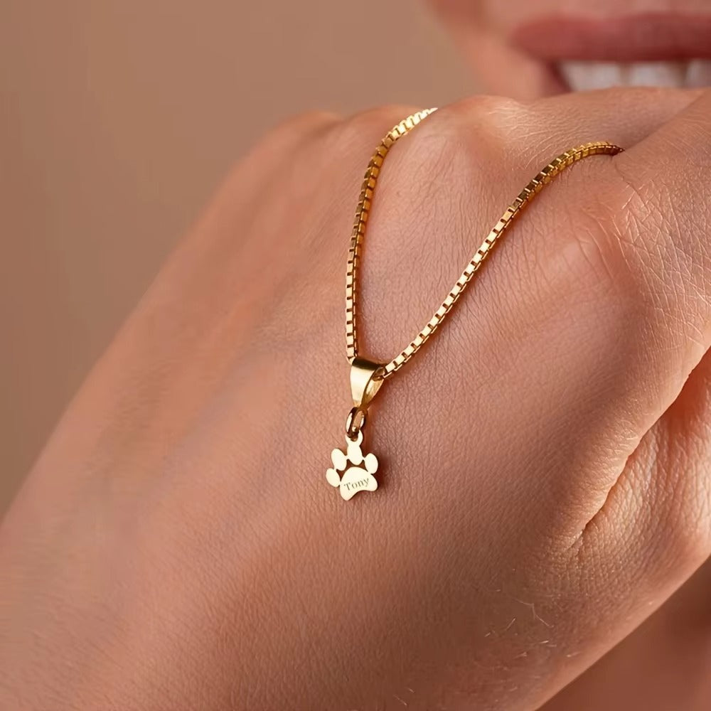 Personalized Cat Paw Locket Necklace – Custom Pet Jewelry