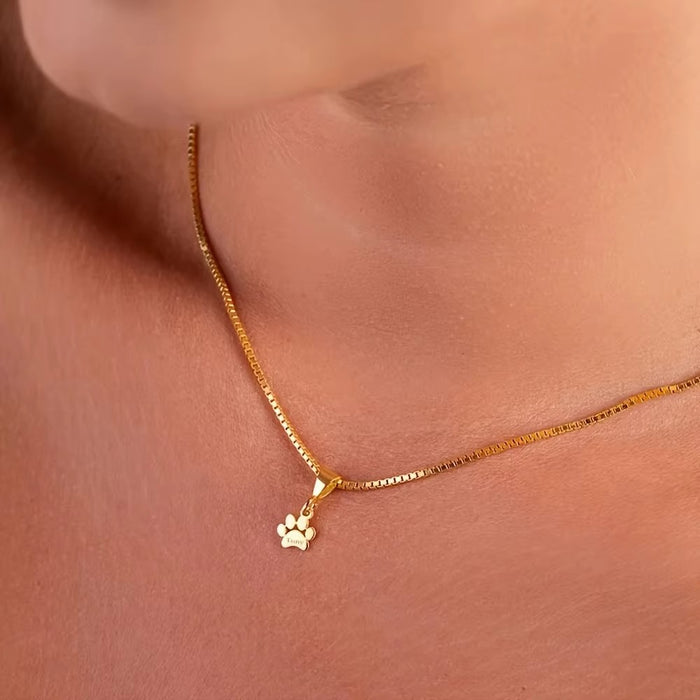 Cat Paw Locket Necklace